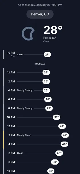 Comet Weather screenshot