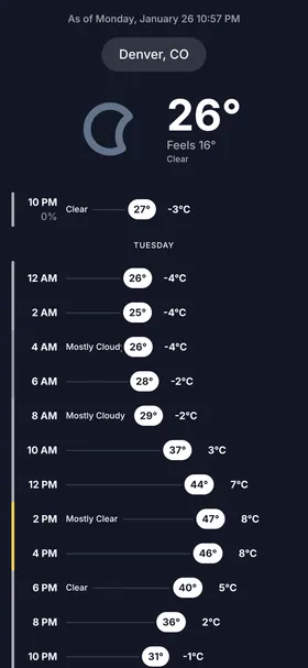 Comet Weather screenshot
