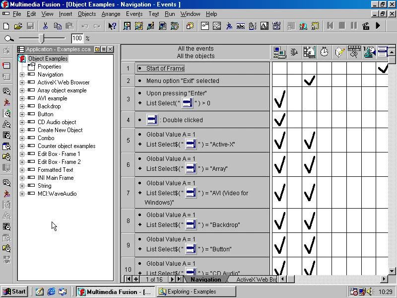 Multimedia Fusion 1.5 Pro screenshot